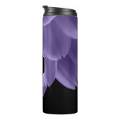 Paarse bloempitten voor ultraviolet zwart Monogram Thermosbeker (Geroteerd rechts)