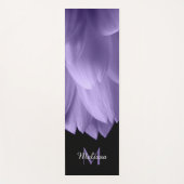 Paarse bloempitten voor ultraviolet zwart Monogram Yogamat (Voorkant)