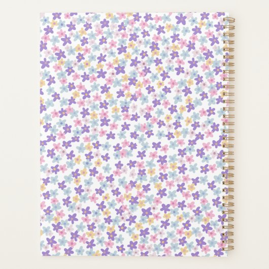  paarse bloemplanner planner (Achterkant)