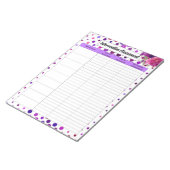 Paarse bloempolka dot _ Interventie beoordeling Notitieblok (Schuin)