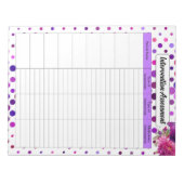Paarse bloempolka dot _ Interventie beoordeling Notitieblok (Voorkant)