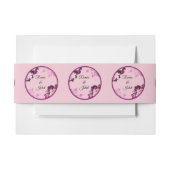 Paarse Bloemring Uitnodiging bruiloft Belly Band Uitnodigingen Wikkel (Voorkant Voorbeeld)