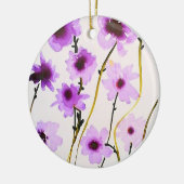 Paarse bloemsierbloem keramisch ornament (Links)