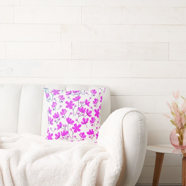 Paarse bloemtuin kussen (Bank)