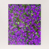 Paarse bloemtuin (*Uitdagend) Legpuzzel (Verticaal)