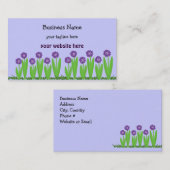 Paarse bloemtuin visitekaartje (Voorkant / Achterkant)