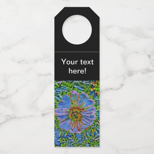 Paarse bloemverf flessenhanger (Voorkant)