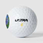 Paarse bloemverf golfballen (Logo)