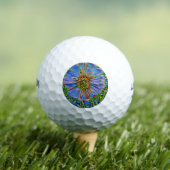 Paarse bloemverf golfballen (Insitu Shirt)