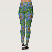 Paarse bloemverf leggings (Achterkant)