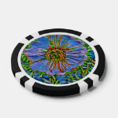 Paarse bloemverf poker chips (Enkel)