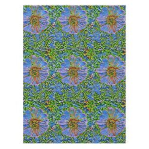 Paarse bloemverf tafelkleed