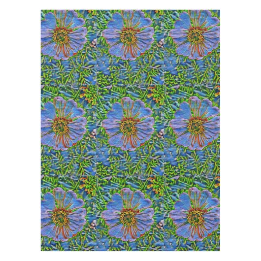 Paarse bloemverf tafelkleed (Voorkant)