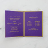 Paarse bloemwijnstokken met foto-quinceanera kaart (Binnen)