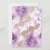 Paarse Bloesem Bloesem Verjaardagsfeest Kaart (Achterkant)