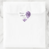 Paarse Bloesem Daisy Opslaan Datum Bruiloft Hart Sticker (Tas)