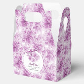 Paarse Bloesem waterverf Bloemen patterned Custom Bedankdoosjes (Geopend)