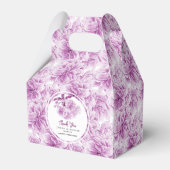Paarse Bloesem waterverf Bloemen patterned Custom Bedankdoosjes (Voorkant Zijde)