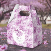 Paarse Bloesem waterverf Bloemen patterned Custom Bedankdoosjes