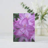 Paarse bloesems briefkaart (Staand voorkant)