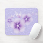 Paarse bloesems op de Muismat van Stippen (Met muis)