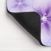 Paarse Bloesems op Stippen Muismat (Hoek)