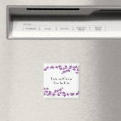 Paarse Bloesems Save the Date Magneet (Insitu (Vaatwasser))