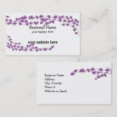 Paarse Bloesems Visitekaartje (Voorkant / Achterkant)