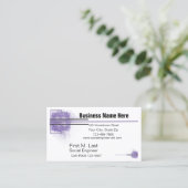 Paarse blok & lijnkunstwerk generiek visitekaartje (Staand voorkant)