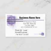 Paarse blok & lijnkunstwerk generiek visitekaartje (Voorkant)