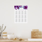 Paarse blokletters. Lila bruiloft Poster (Keuken)