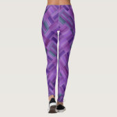 Paarse blokontwerp leggings (Achterkant)