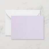 Paarse Blomsterkort na begrafenis Dank je kaarten Notitiekaartje (Achterkant)