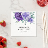 Paarse Bloom Eucalyptus Botanical Wedding Servet (Insitu)