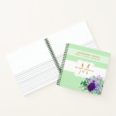 Paarse Bloom Gardeners Journal Sowing Planting Notitieboek (Binnen)