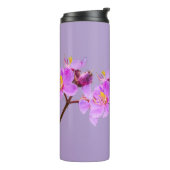 Paarse Bloom Thermal Tumbler - Houd uw Drinken war Thermosbeker (Gedraaid links)