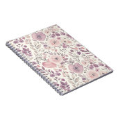 Paarse Blos Roze Bloemen Notitieboek (Rechterzijde)