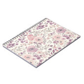 Paarse Blos Roze Bloemen Notitieboek (Linkerzijde)