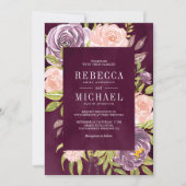 Paarse Blos Roze Bloemstuk All in One Primula Trou Kaart (Voorkant)