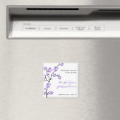 Paarse Blossom Sla de Datummagneten op Magneet (Insitu (Vaatwasser))