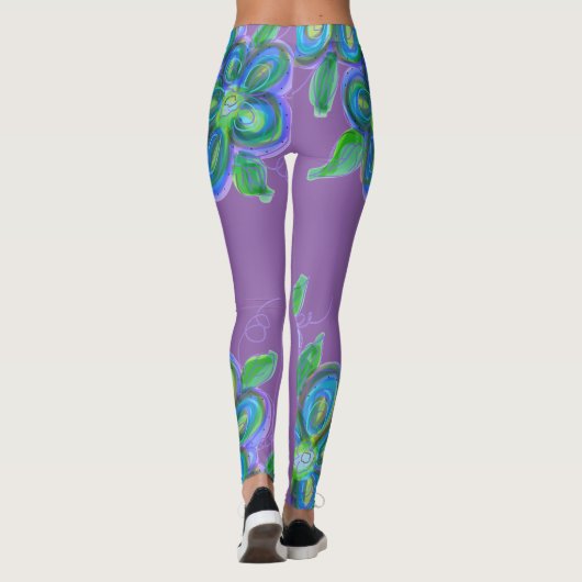 Paarse blote Leggings (Achterkant)