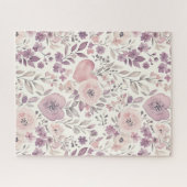Paarse Blozende Roze Bloemen Legpuzzel (Horizontaal)