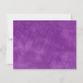 Paarse Blue Blauwgroen Peacock Wedding RSVP Kaart (Achterkant)