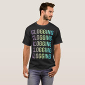 Paarse Blue Clogging Clogger T-shirt (Voorkant volledig)