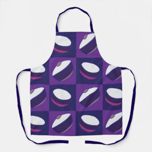 Paarse Blue Cooking Bowl Keuken Schort