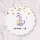 * Paarse Blue Dragon Baby shower Schattige dank u Bedankjes Labels (Voorkant)