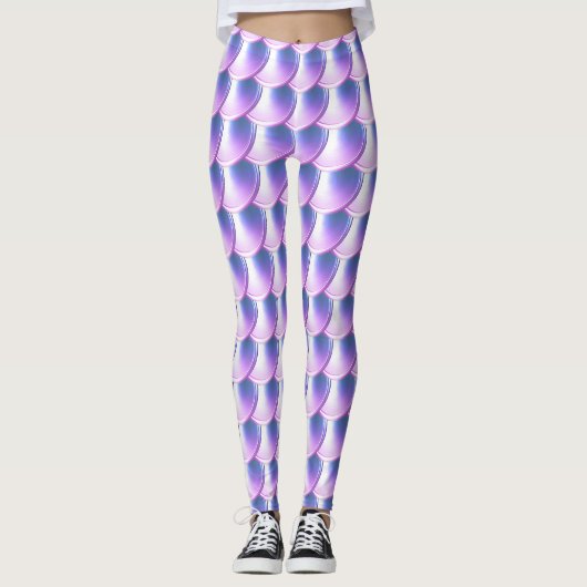Paarse Blue Dragon Scale Cosplay Leggings (Voorkant)
