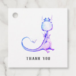 * Paarse Blue Dragon Schattige Baby shower dank u Bedankjes Labels