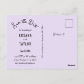 Paarse Blue Hydrangea Wedding Photo Save the Date Briefkaart (Achterkant)