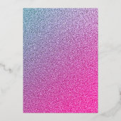 Paarse Blue Masquerade Party Dress Quinceanera Folie Uitnodiging (Achterkant)